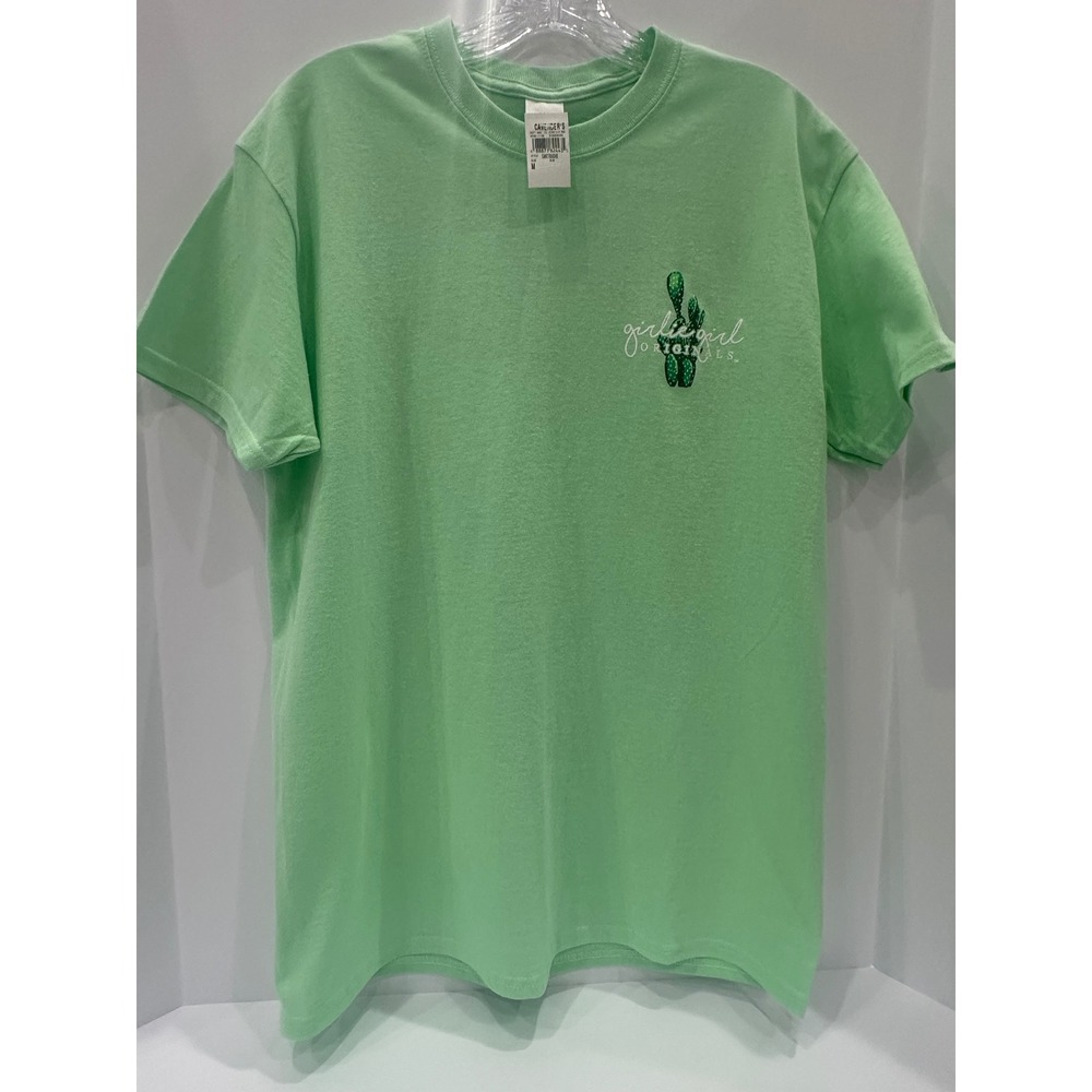 Girlie Girl Originals Cant Touch This Cactus Graphic T-Shirt Mint Green M NEW